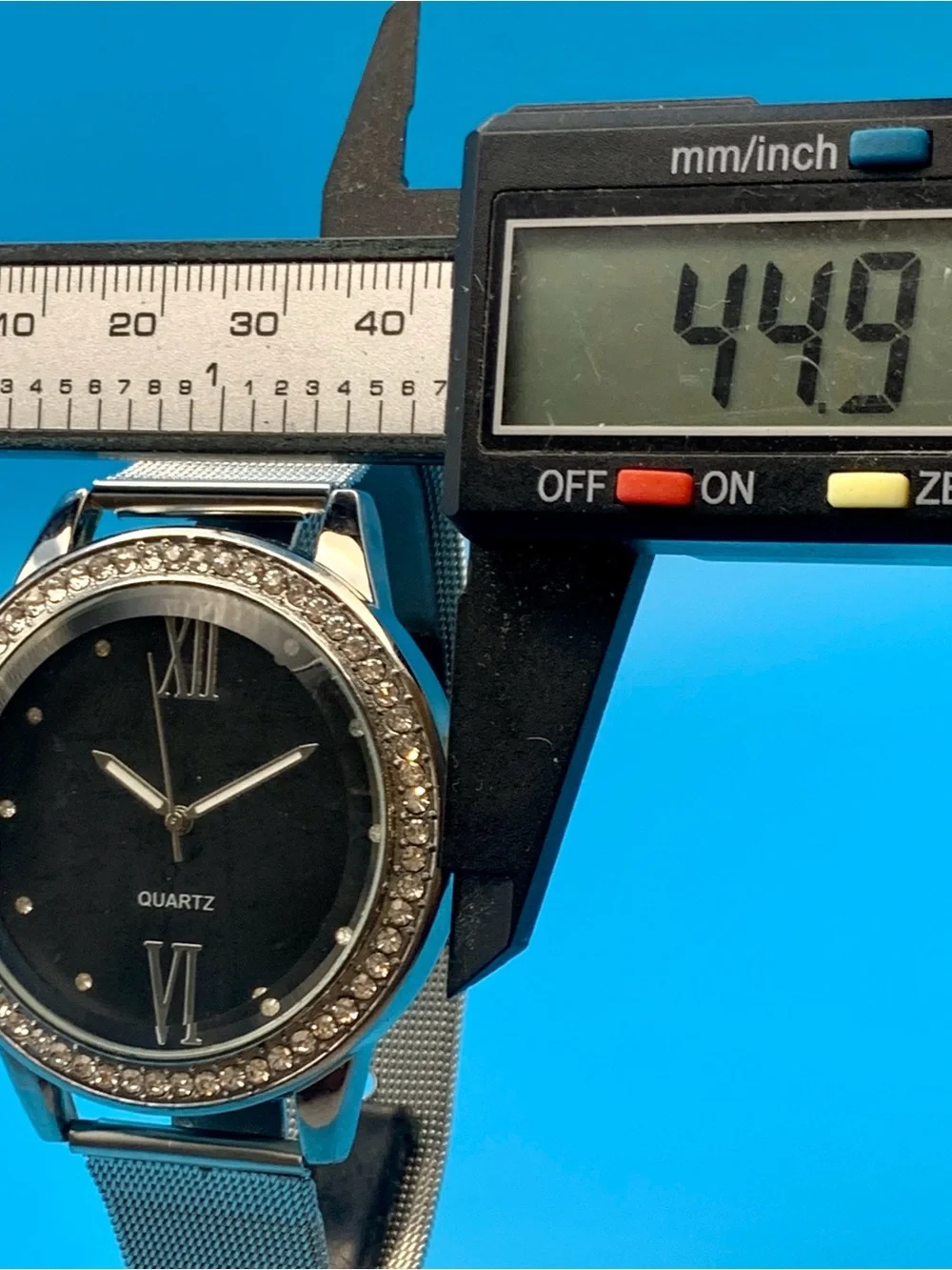 Men’s Fashion Quartz Wristwatch Crystal Bezel/Indices Mesh Band Working